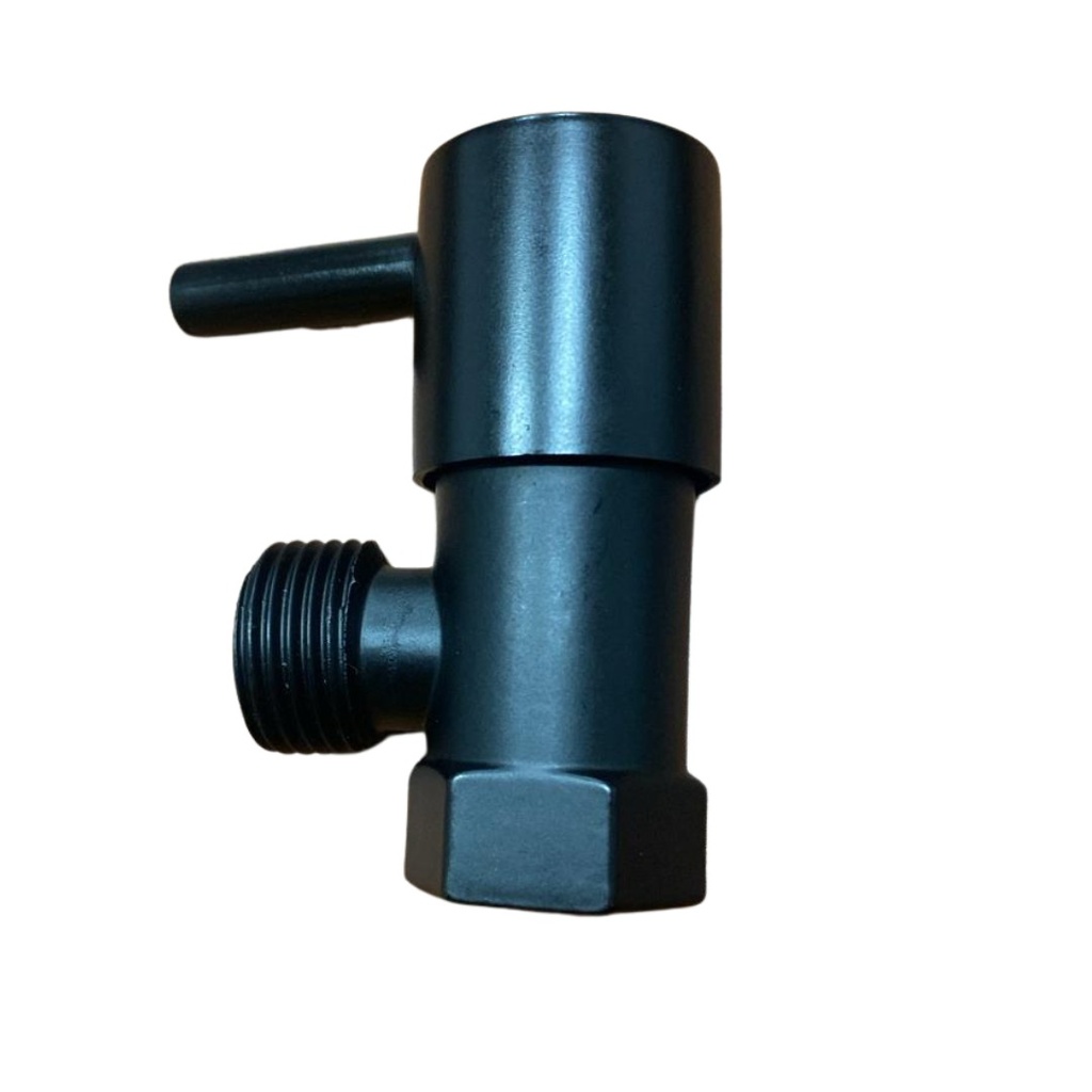 VALVULA DE REGULACION 1/2 X 1/2 SENCILLA METALICA PALANCA NEGRA UNIFER