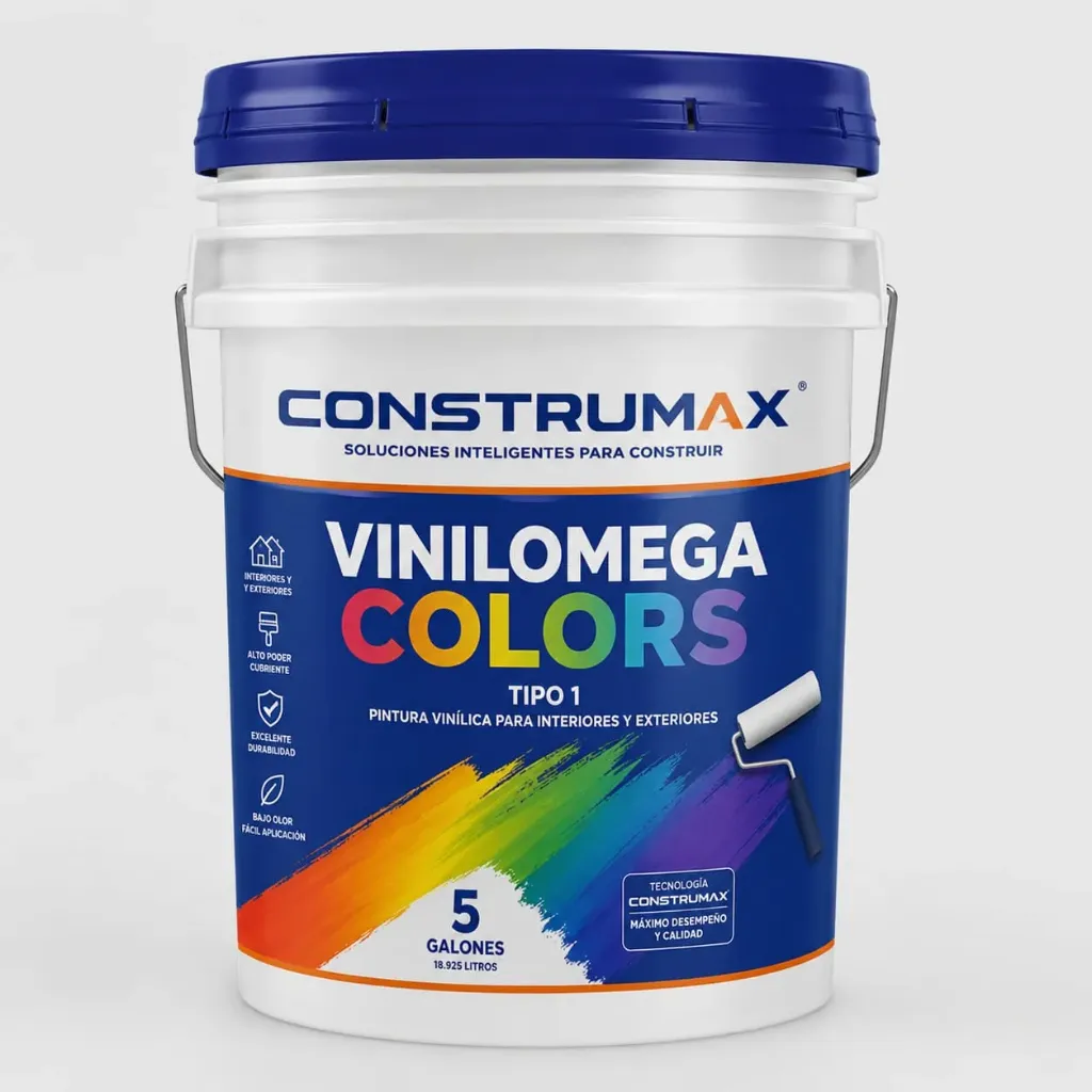 VINILO MEGA COLORS CONSTRUMAX TIPO 1 CUÑETE 5 GALONES