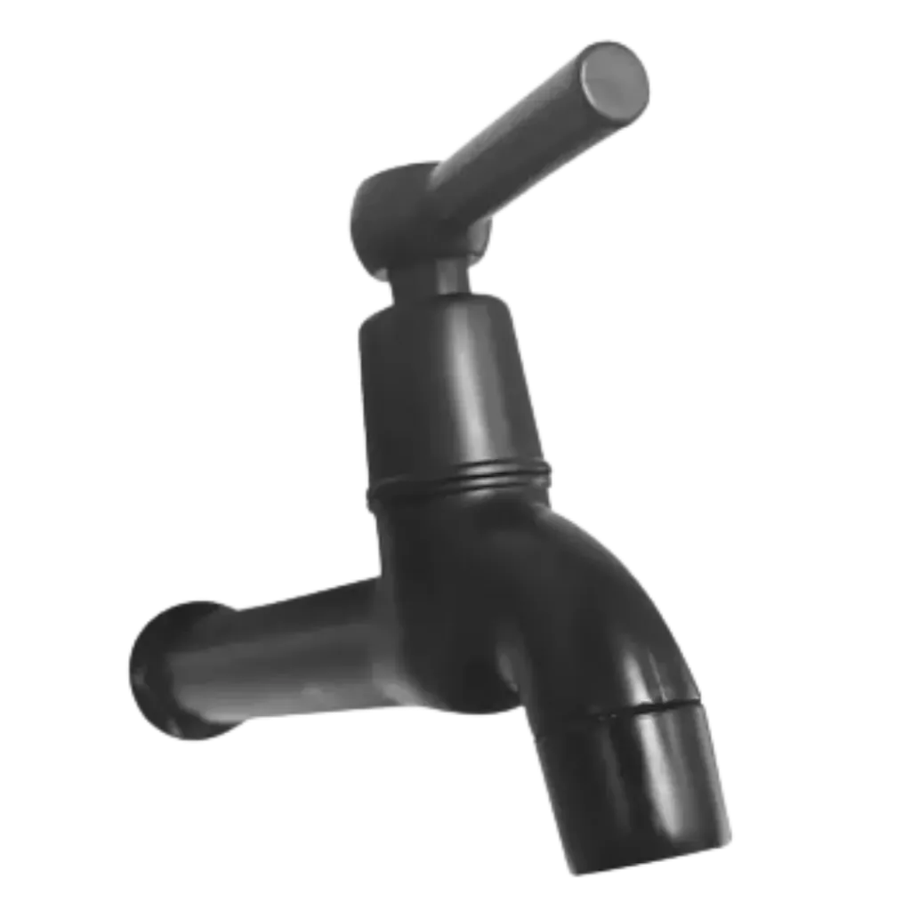 LLAVE JARDIN PALANCA NEGRA PLASTICA