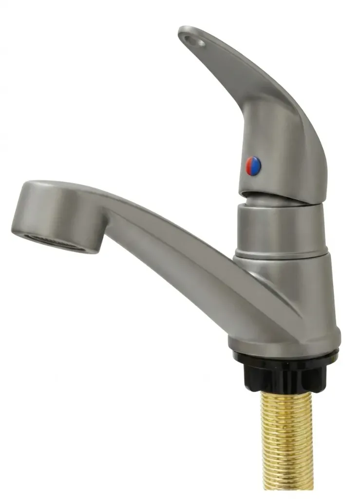 LLAVE LAVAMANOS PALANCA PLASTICA GRIS