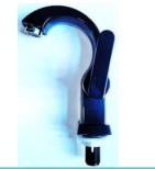 LLAVE LAVAMANOS PLASTICA AMBAR RIOPLAST NEGRA