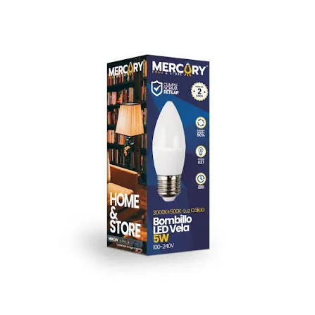 BOMBILLO  LED  VELA 5W  LUZ CALIDA 3000 K