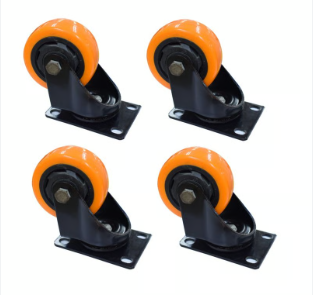 RODACHINA NARANJA 4" CON FRENO