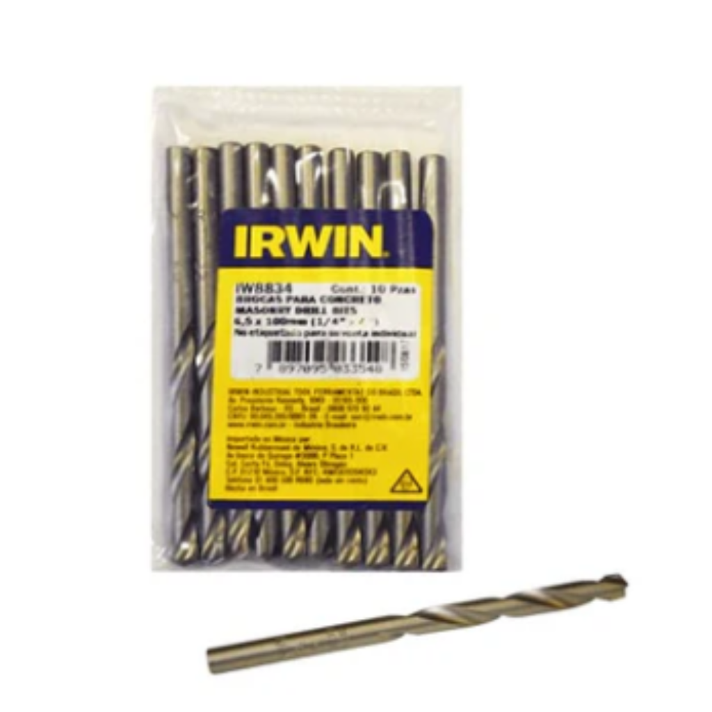 BROCA PARA LAMINA IRWIN 3/16 PAQUETE X 10