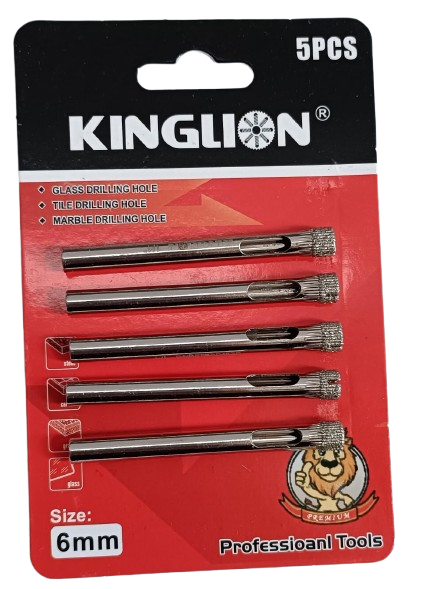 BROCA PARA VIDRIO O PERCELANATO 6MM X 5 UND