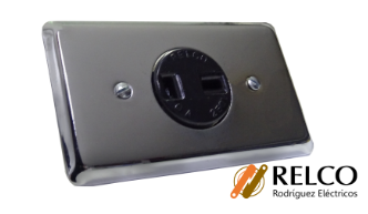 TOMA DE INCRUSTAR TAPA METALICA 20 AMP