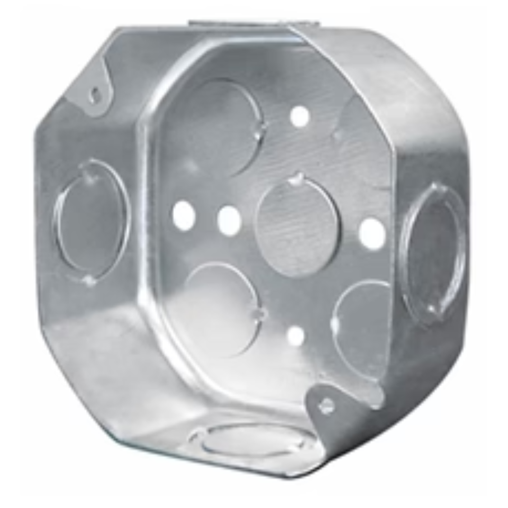 CAJA OCTAGONAL GALVANIZADA ECONOMICA