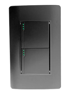 INTERRUPTOR DOBLE ESTRUCTURA METALICA NEGRO UNIFER