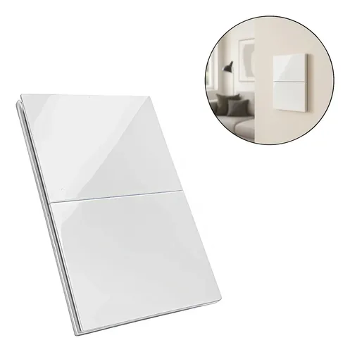 INTERRUPTOR DOBLE TIPO INVISIBLE DIAMANTE BLANCO