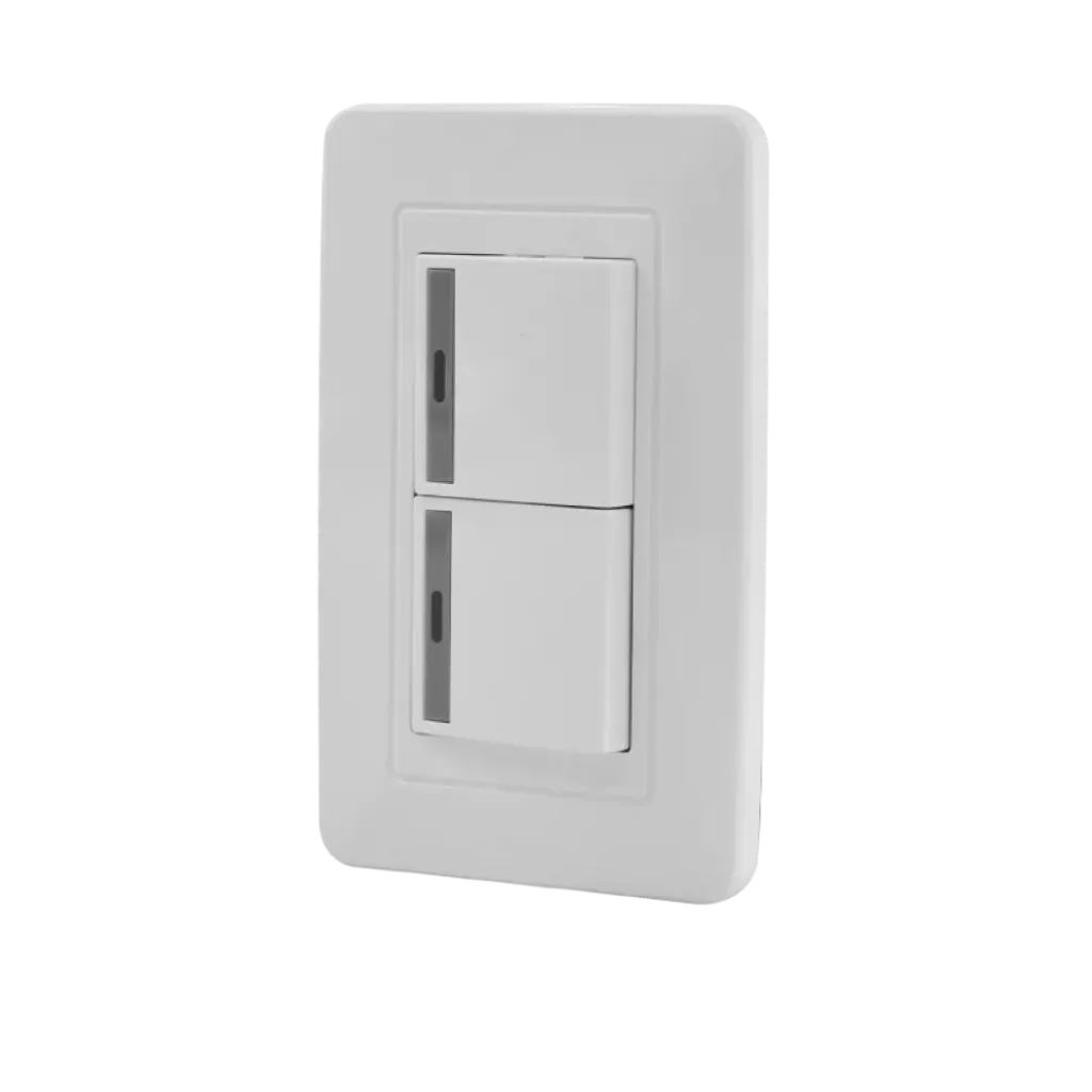 INTERRUPTOR DOBLE TITANIUM  BLANCO