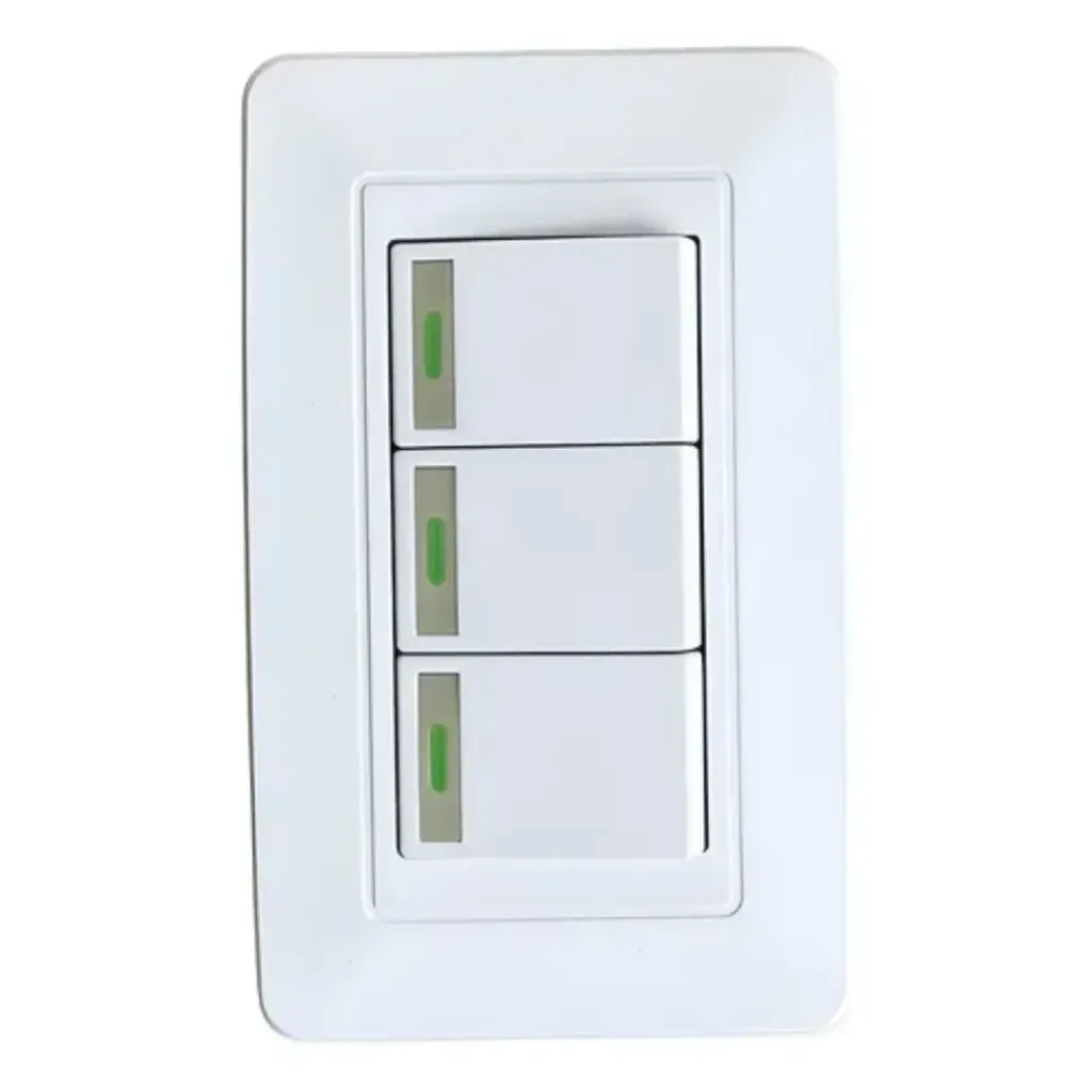 INTERRUPTOR TRIPLE TITANIUM BLANCO
