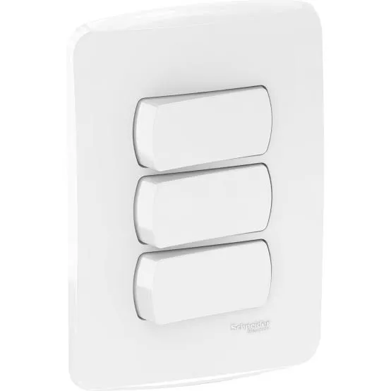 INTERRUPTOR TRIPLE TITANIUM BLANCO