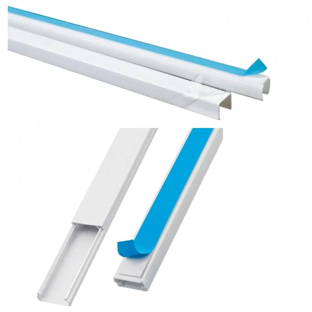 CANALETA PLASTICA CON AHESIVO 2M X 30 MM