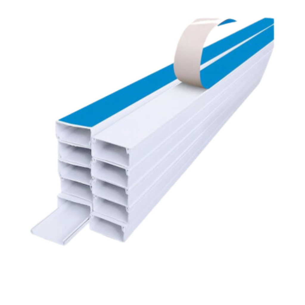 CANALETA PLASTICA CON AHESIVO 2M X 15 MM