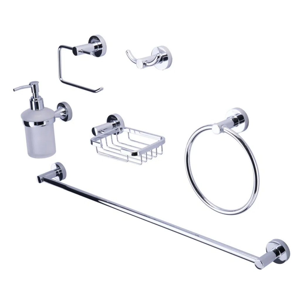 KIT DE ACCESORIOS PARA BAÑO METALICO