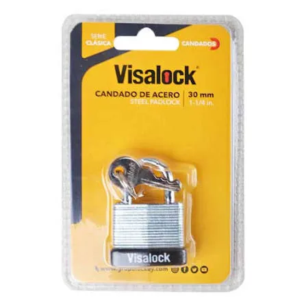CANDADO MARINO INTERPERIE ACERO INOXIDABLE VISALOCK #30
