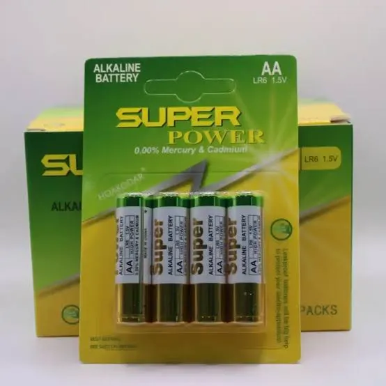 CARTON PILA ALKALINA  X 4 SUPER  POWER  AA