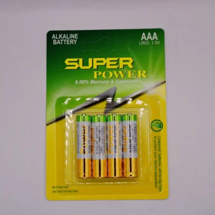 CARTON PILA ALKALINA X 4 SUPER POWER AAA