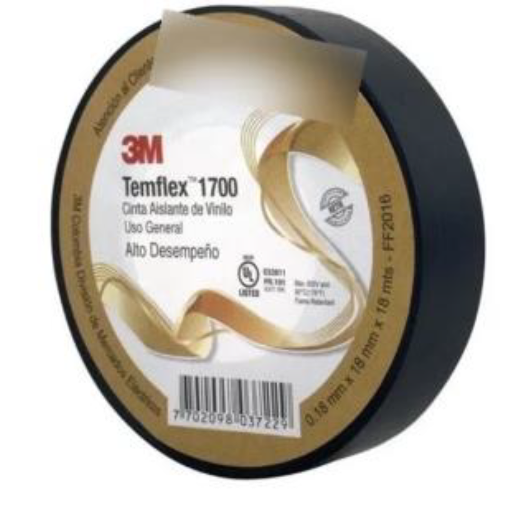 CINTA AISLANTE 3M TEMFLEX X 9 METROS PAQUETE X 10 UNIDADES