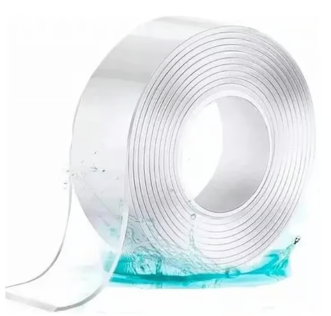 CINTA DOBLE FAZ TRANSPARENTE 18 MM X 2 METROS