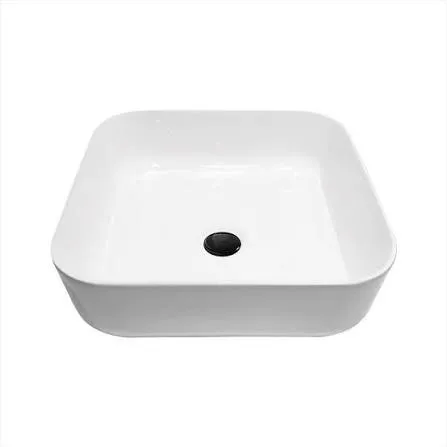 LAVAMANOS DE SOBREPONER BLANCO CUADRADO 38CM