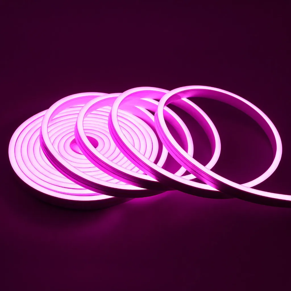 CINTA LED NEONFLEX 12 V X 5 METROS ZFR 344 LUZ FUCSIA