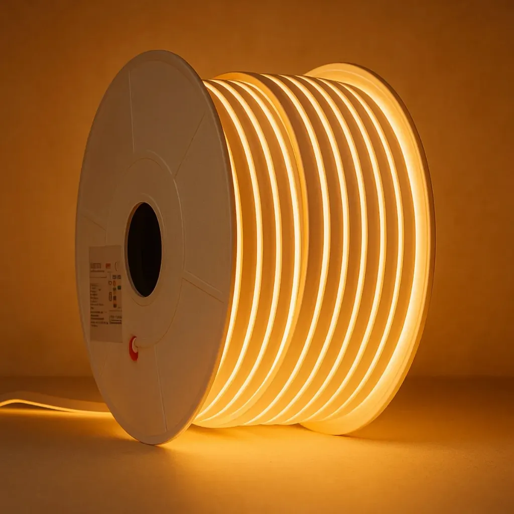 CINTA LED NEONFLEX 12 V X 5 METROS ZFR 346 LUZ DORADO