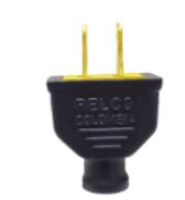 CLAVIJA 10 AMP PLANA BRONCE