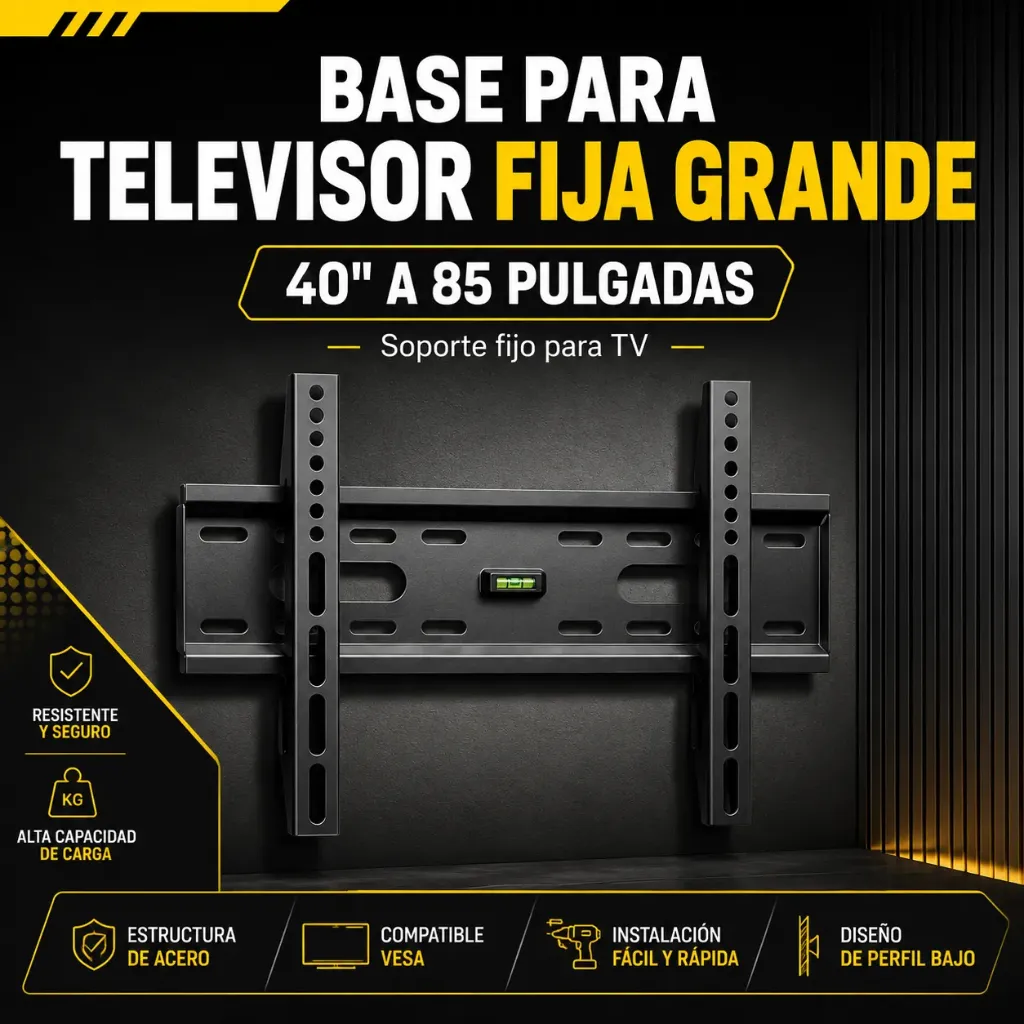 BASE PARA TELEVISOR FIJA GRANDE 40" A 85 PULGADAS
