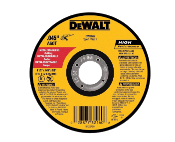 DISCO  DE CORTE DEWALT IMPORTADO 4 1/2