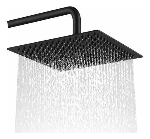 DUCHA  NEGRA  CUADRADA  CON EXTENSOR  DE 12 " MERCURY