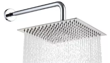 DUCHA CUADRADA EN ACERO INOXIDABLE 6” CON EXTENSOR METALICO 30 CM